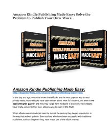 Amazon Kindle Publishing Easy review & bonuses - cool weapon