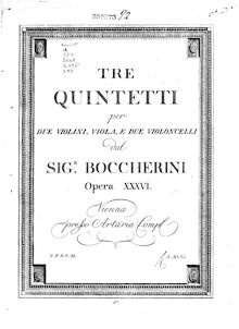 Partition violon 2, 6 corde quintettes, G.295-300 (Op.25), Boccherini, Luigi