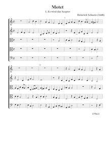 Partition , Es wird das Scepter - partition complète (Tr A T T B), Geistliche Chor-Music, Op.11