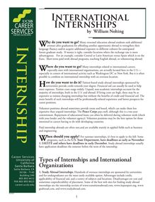 International Internships