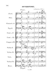 Partition complète, Médée, Opéra comique en trois actes, Cherubini, Luigi par Luigi Cherubini