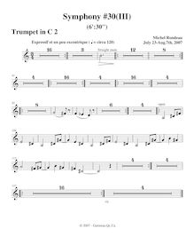 Partition trompette 2, Symphony No.30, A major, Rondeau, Michel par Michel Rondeau