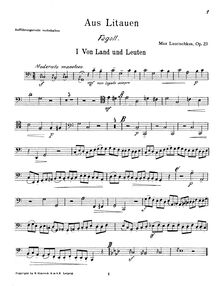 Partition basson , partie, Aus Litauen, Op.23, Suite für Blasinstrumente