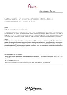 La Bourgogne : un archétype d espace intermédiaire ?  - article ; n°570 ; vol.102, pg 162-174