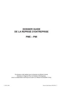 Dossier guide de la reprise d entreprise - PME/PMI