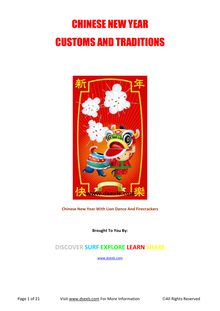 CHINESE NEW YEAR CUSTOMS AND TRADITIONS