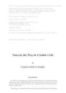 Notes By the Way in a Sailor s Life
