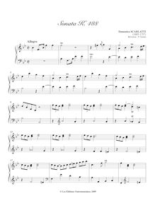 Partition Sonata K.488, 100 clavier sonates, Scarlatti, Domenico