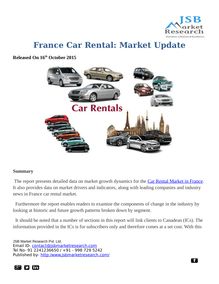 France Car Rental: JSBMarketResearch