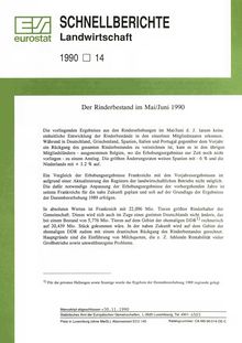 SCHNELLBERICHTE Landwirtschaft. 1990 14
