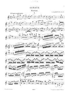 Partition de violon, violon Sonata, A minor, Barmotin, Semyon