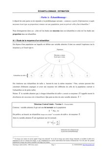 ECHANTILLONNAGE   ESTIMATION Cours Probabilités