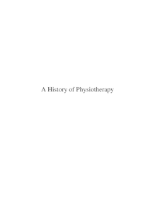   A History of Physiotherapy