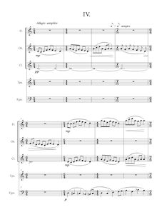 Partition fourth mov,  para quinteto de viento, Alejandre Prada, Manuel