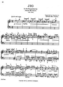 Partition No.5 - Gigue (Mattheson), From pour 18th Century, 11 Harpsichord & Clavichord Pieces Transcribed for the Piano