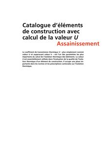 Catalogue d'éléments de construction avec calcul de la valeur U ...