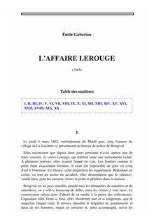 L affaire Lerouge par Émile Gaboriau