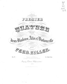 Partition violon 2, corde quatuor No.1, G major, Hiller, Ferdinand