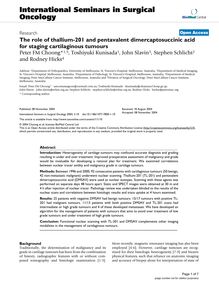 The role of thallium-201 and pentavalent dimercaptosuccinic acid for staging cartilaginous tumours
