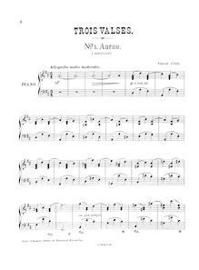 Partition complète, Helvétia -  3 Valses, Op.17, Indy, Vincent d 