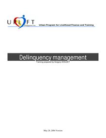 Delinquency Management - Copying with delinquency