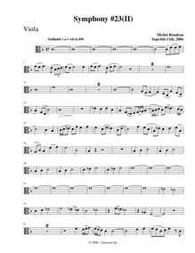 Partition altos, Symphony No.23, F major, Rondeau, Michel