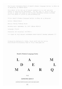 Heath s Modern Language Series: La Mère de la Marquise par Edmond About