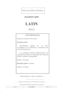 Bac latin 2009 l