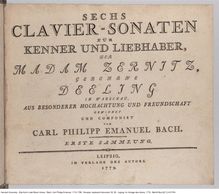 Partition complète, Clavier-Sonaten für Kenner und Liebhaber, Keyboard Sonatas and Pieces for Connoisseurs and Amateurs
