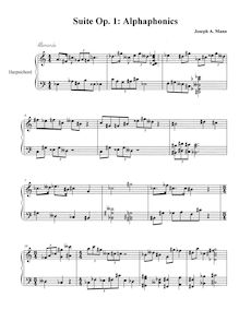 Partition complète, Alphaphonics  No. 1, Mann, Joseph Arthur