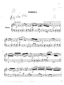 Partition complète, Rondo en C major, Wq. 56/1, C major, Bach, Carl Philipp Emanuel