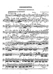 Partition de violoncelle, Concertstück en Form einer Gesangsscene