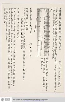 Partition complète et parties, Sinfonia en G major, GWV 597