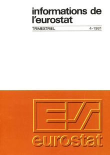 Informations de l eurostat. TRIMESTRIEL 4-1981