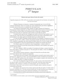IEPP portugais lv1 2005 bac+1 admission en deuxieme annee