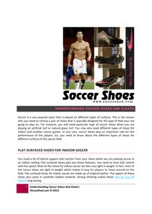 Understanding Soccer Shoes And Cleats