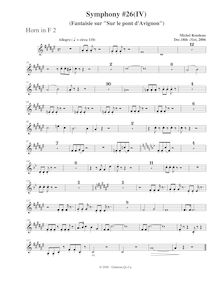 Partition cor 2, Symphony No.26, B major, Rondeau, Michel par Michel Rondeau