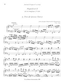 Partition , Trio de Grosse Tierce - , Fond d’orgue, Journal d orgue No.9