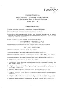 Conseil municipal Besançon 7 novembre 2016