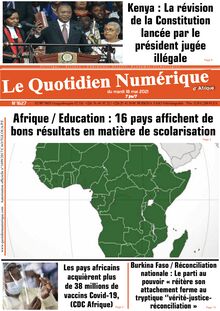 Quotidien numérique d’Afrique n°1627 - du mardi 18 mai 2021