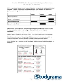 Corrigé Bac STI2D Enseignements technologiques transversaux 2014