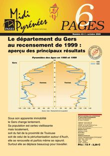 Le département du Gers au recensement de 1999 : aperçu des principaux résultats. 
