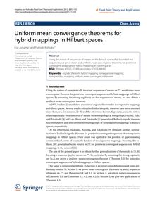 Uniform mean convergence theorems for hybrid mappings in Hilbert spaces