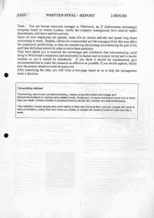 Anglais pratique et examen international 2001 Université de Technologie de Belfort Montbéliard