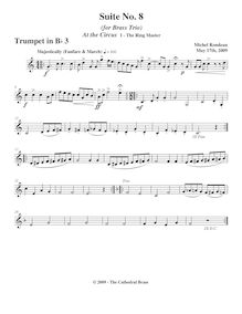 Partition trompette 3 (B♭),  No.8  At pour Circus , Rondeau, Michel