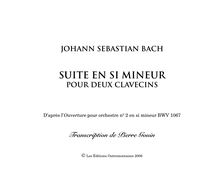 Partition , Ouverture,  No.2, Overture, B minor, Bach, Johann Sebastian