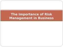 The Importance of Risk Management in Business