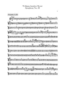 Partition trompette 1 (D), 1 (B♭), 2 (B♭), 2 (D), Symphony No.38