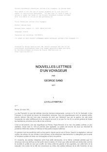 Nouvelles lettres d un voyageur par George Sand
