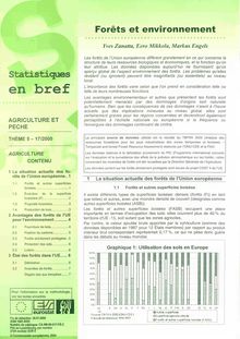 Statistiques en bref. Agriculture et pêche nÌŠ 17/2000. Fôrets et environnement